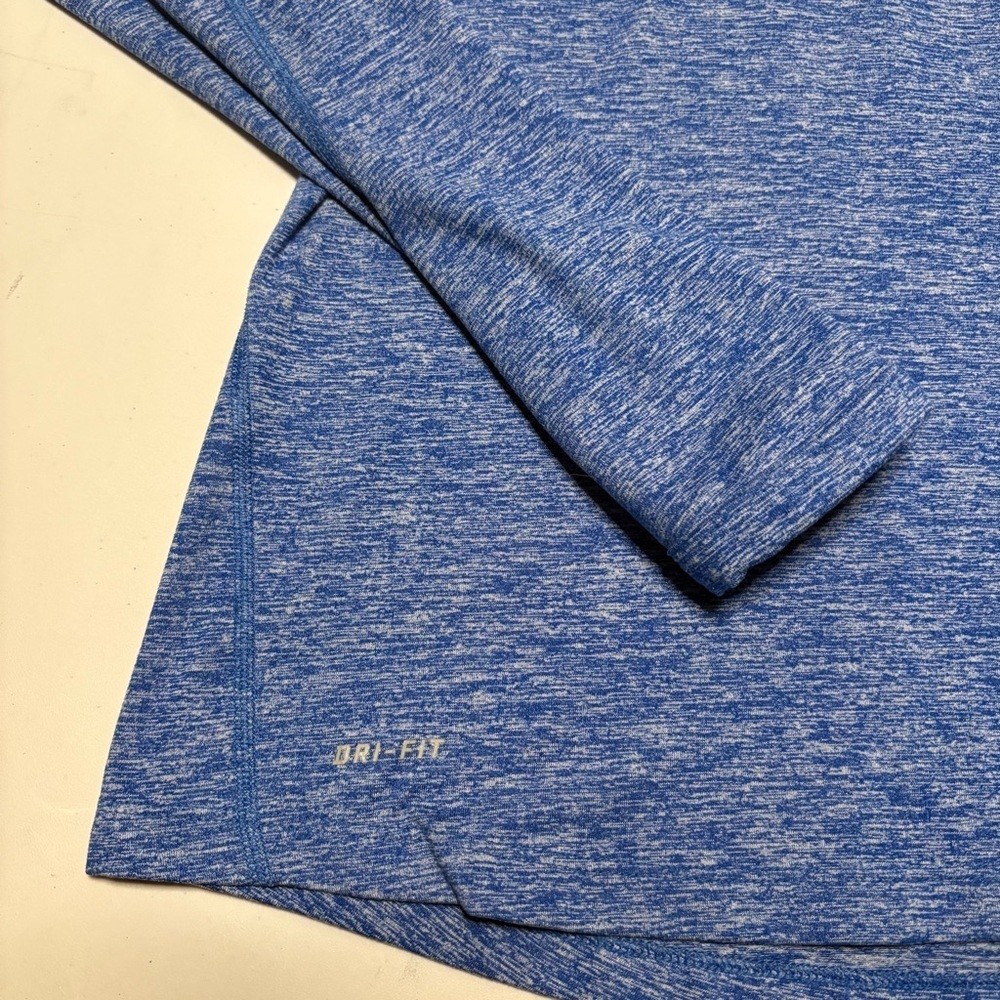 Nike Women's Heathered Blue Quarter-Zip Sweatshirt - Picture 3 of 12
